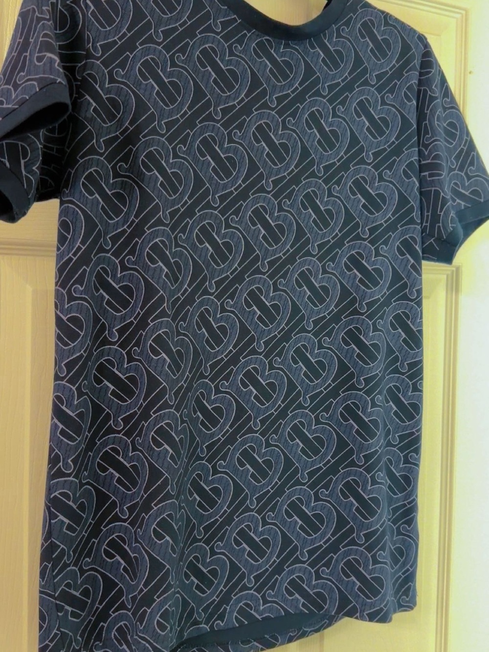Burberry Black All-Over Monogram Short Sleeve Tee